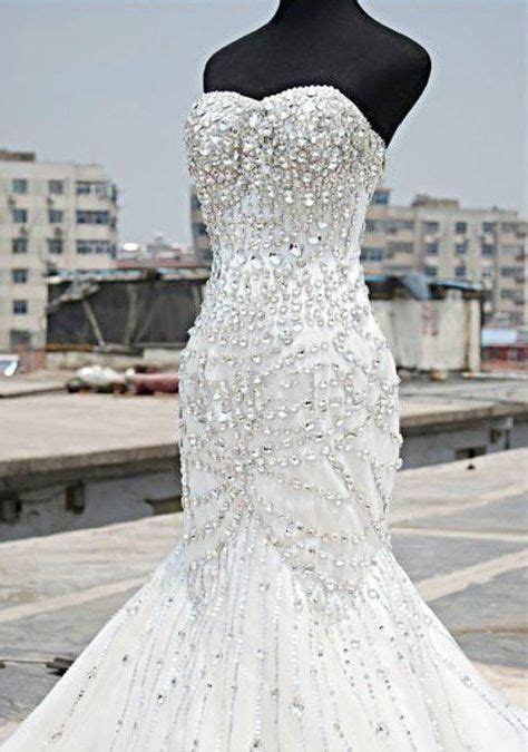 Bling Brides Mermaid Wedding Dress With Sweetheart Beaded Floor Length