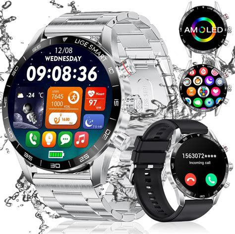 LIGE Reloj Inteligente Hombre 1 43 AMOLED Smartwatch Llamadas Y