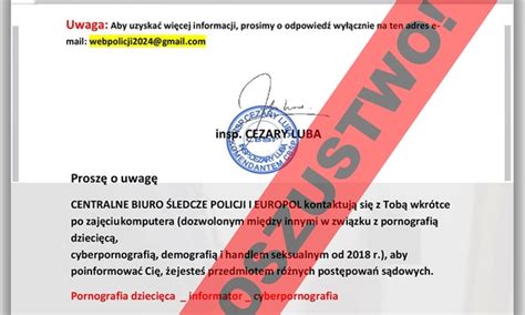 Uwaga Kolejny Raz Przest Pcy Podszywaj Si Pod Policjant W Cb P