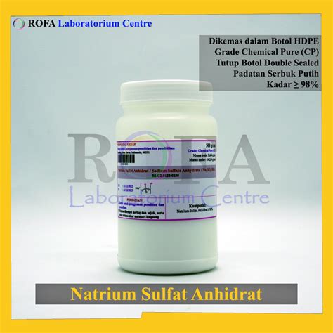 Jual Natrium Sulfat Anhidrat Sodium Sulfate Anhydrate Na2SO4 CP 500