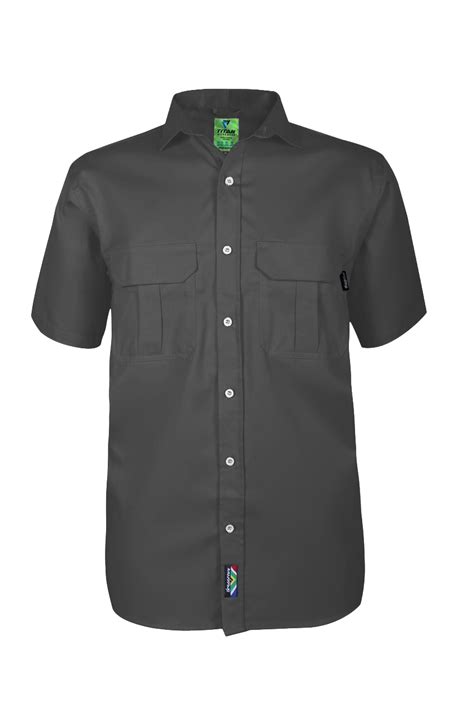 Titan Workwear Homegrown Short Sleeve Men S Bush Shirt Santon Workwear