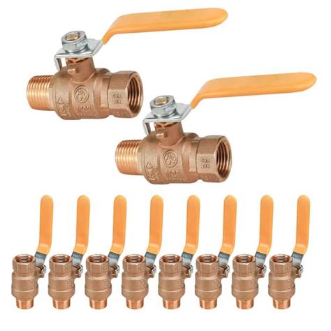 PLUMBFLEX Premium Brass Full Port Ball Valve 3 4 In FIP X 3 4 In MIP