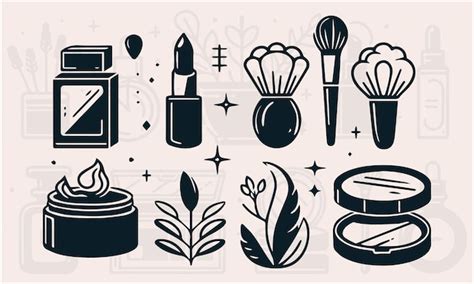 Premium Vector Cosmetics Vector Logo Design Beauty Cosmetics Icon Set