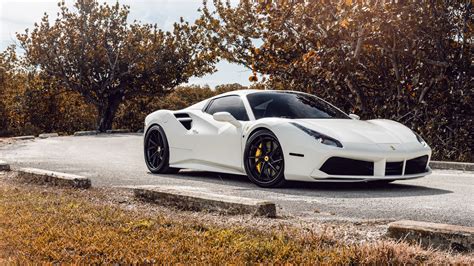 AG White Ferrari 488 5K Wallpaper | HD Car Wallpapers | ID #9795