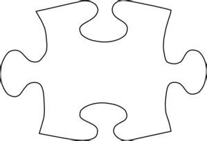 Jigsaw White Puzzle Piece No Shadow Clip Art at Clker.com - vector clip art online, royalty free ...