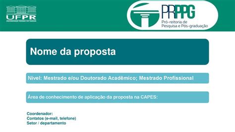 Proposta De Curso Novo APCN Ppt Carregar