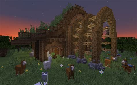 A Llama Sanctuary I Made Rminecraft