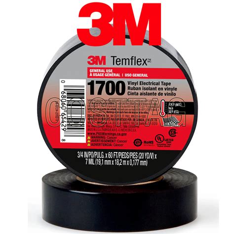 Rolls Genuine M Temelex Vinyl Electrical Tape Ul Black