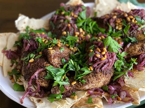 Msakhan Palestinian Flatbreads With Flavored Cook Chicken Food Mikado