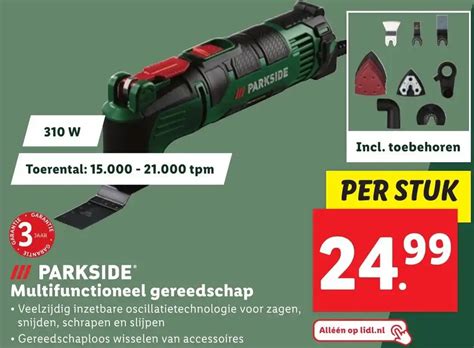 Parkside Multifunctioneel Gereedschap Per Stuk W Aanbieding Bij Lidl