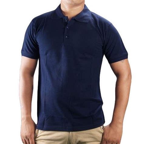 Cotton Mens Navy Blue Collar Neck T Shirt At Rs 160 In Tiruppur Id