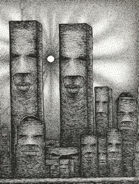 Twin Towers Drawing - canvas-story