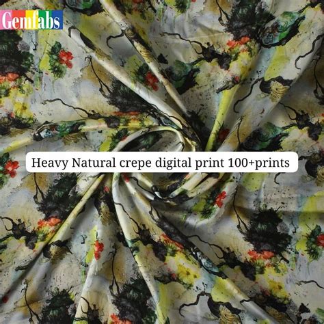 Crepe Silk Digital Printed Fabric Width Multicolour At Rs