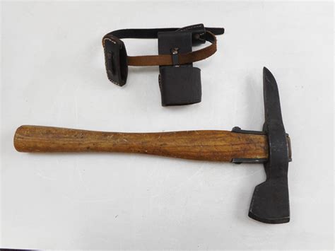 Vintage German Biel Type Pick Axe With Sheath