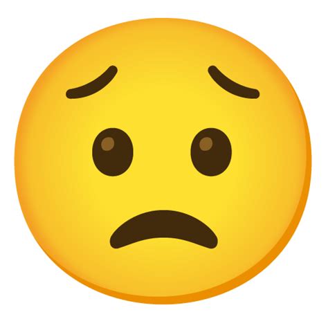 Worried Face On Google Noto Color Emoji 16 0