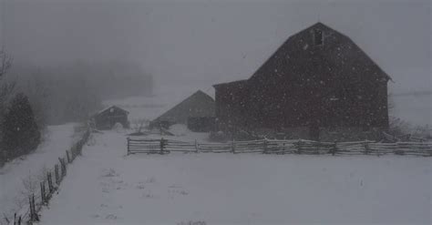 A Farm House Under A Heavy Snowstorm Free Stock Video Footage Royalty