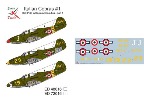 Decals Regia Aeronautica Aerocobras Hobbyzero