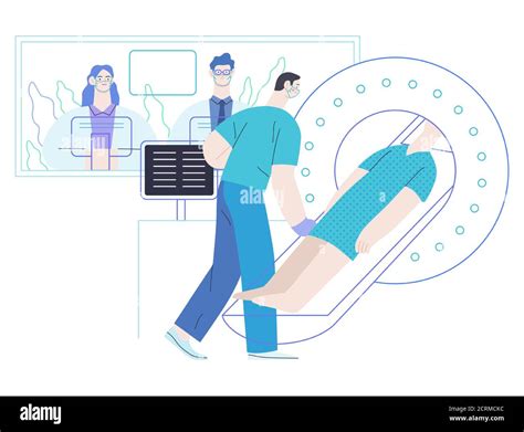 Medizinische Tests Illustration MRT Kernspintomographie Moderne