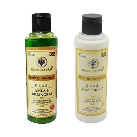 Buy Khadi Natural Amla Bhringraj Shampoo And Amla Honey Conditioner