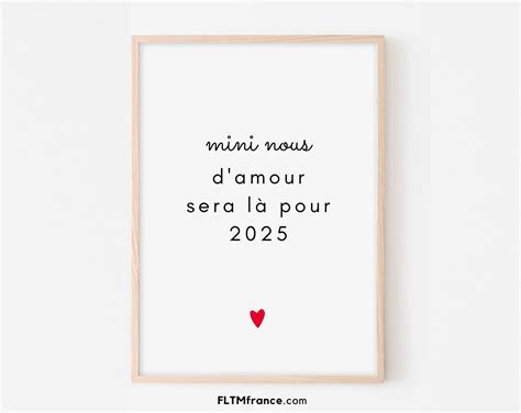 Mini nous d'amour sera là pour 2025 - Annonce grossesse bébé 2025 - – FLTM