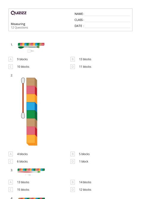 50 Measuring With Standard Tools Worksheets For 1st Class On Quizizz