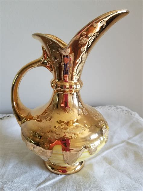 Weeping Gold Ewer Weeping Gold Pitcher Savoy Pitcher Etsy Gold