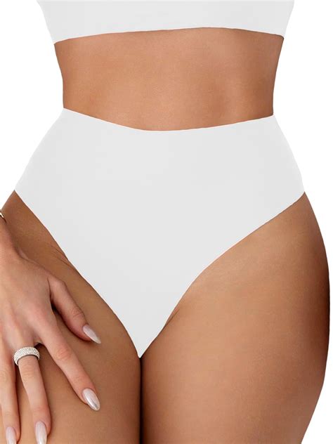 Suity Women S Thong Bikini Bottoms Cross Cutout High Waist Thong