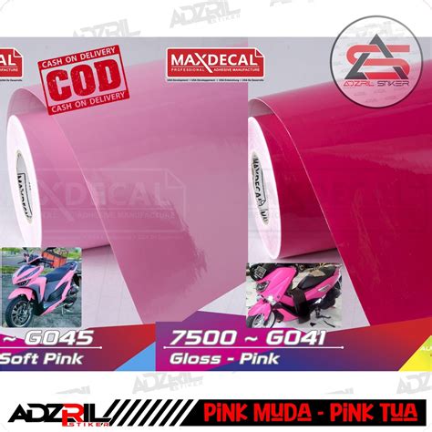 New Maxdecal Pink Glossy 7500 G045 7500 G041 Motorcycle Sketch Car