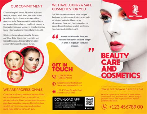 Beauty Salon Trifold Brochure Template