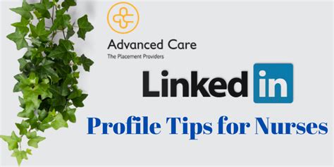 Linkedin Profile Tips For Nurses Advanced Care