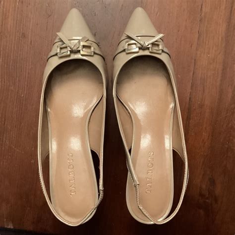 Talbots Shoes Talbots Kitten Heel Nude Slings Poshmark