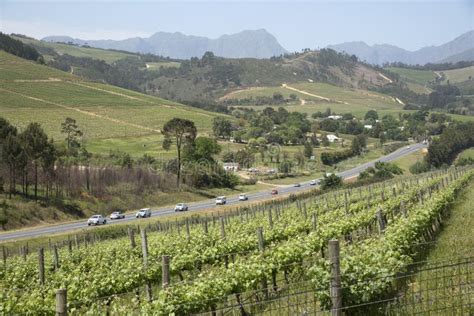 R44 Highway Stellenbosch Western Cape S Africa Stock Photo Image Of