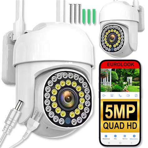 Bezprzewodowa Obrotowa Kamera Wifi Mpx Quadhq Do Monitoringu