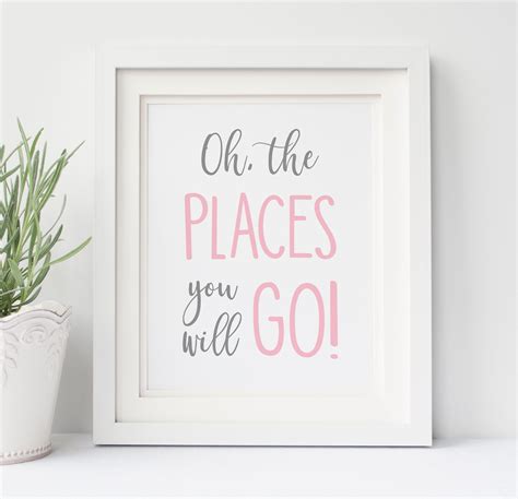 Hot Air Balloon Nursery Print Oh The Places You Will Go Etsy