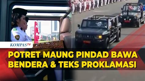 Potret Mobil Maung Pindad Antar Duplikat Bendera Pusaka Merah Putih Dan