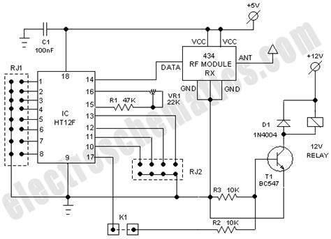 Rf Remote Control Transmitter Circuit Diagram Receiver Secti