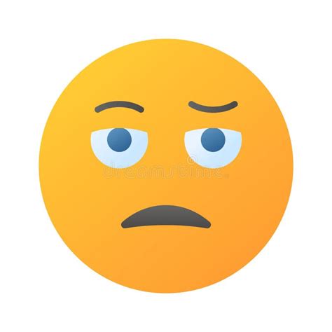 Bored Face Expression Icon Of Bored Emoji Premium Vector Stock Vector