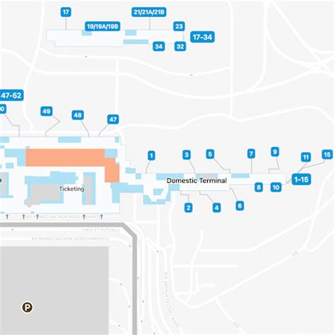 Montreal Airport Domestic Area Map & Guide