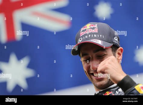 Race Winner Daniel Ricciardo Aus Red Bull Racing Celebrates On The