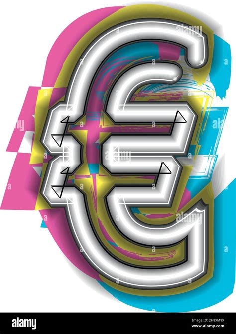 Illuminated Euro Symbol Stock Vector Images Alamy