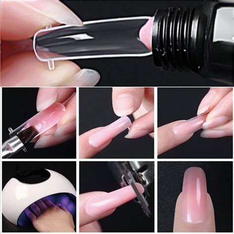 Juego De 10 Extensiones De Uñas Acrílico Poligel Esmalte De Meses Sin Intereses