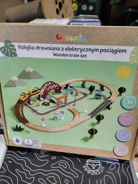 Kolejka drewniana elektryczna z pociągiem Relefun nowa Zielona OLX pl