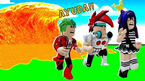 SOBREVIVE Al TSUNAMI De LAVA En ROBLOX Kori YouTube