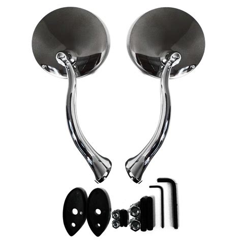 Buy Zazatool 4 Stainless Steel Chrome Swan Neck Side View Mirrors Pair