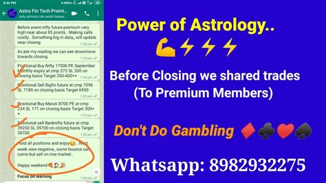 Trades Shared With Premium Members Power Of Astrology Stock Market