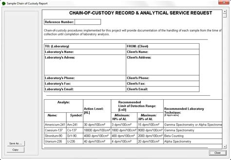 Chain Of Custody