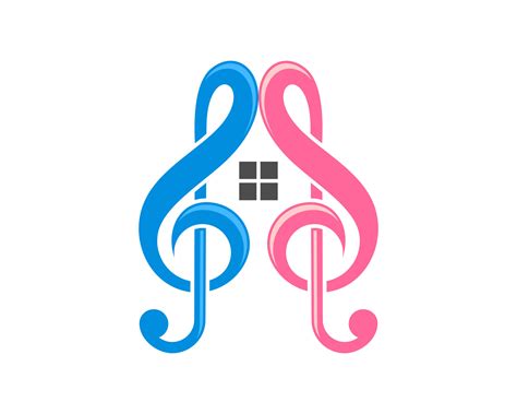 G Clef music note with house shape 4949660 Vector Art at Vecteezy