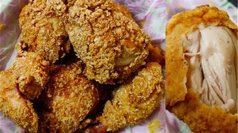 Kfc Style Crispy And Juicy Fried Chicken Made With Simple Ingredients Youtube