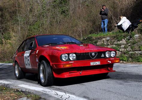 Alfa Romeo Alfetta Gtv Historic Race Car During The Race Editorial Stock Image Image Of