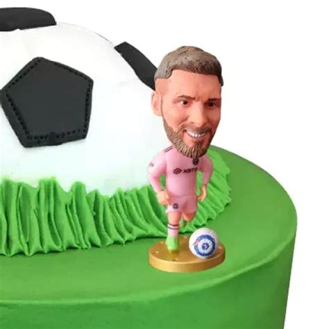 Lionel Messi Inter Miami Football Birthday Cake Topperdecoration